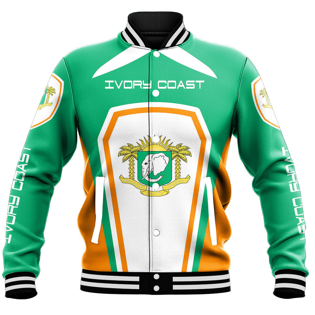 Africa Jacket - Ivory Coast Formula One Style Baseball Jacket