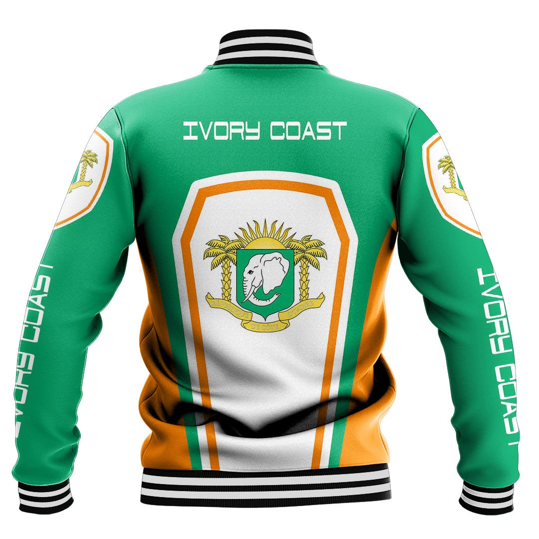 Africa Jacket - Ivory Coast Formula One Style Baseball Jacket