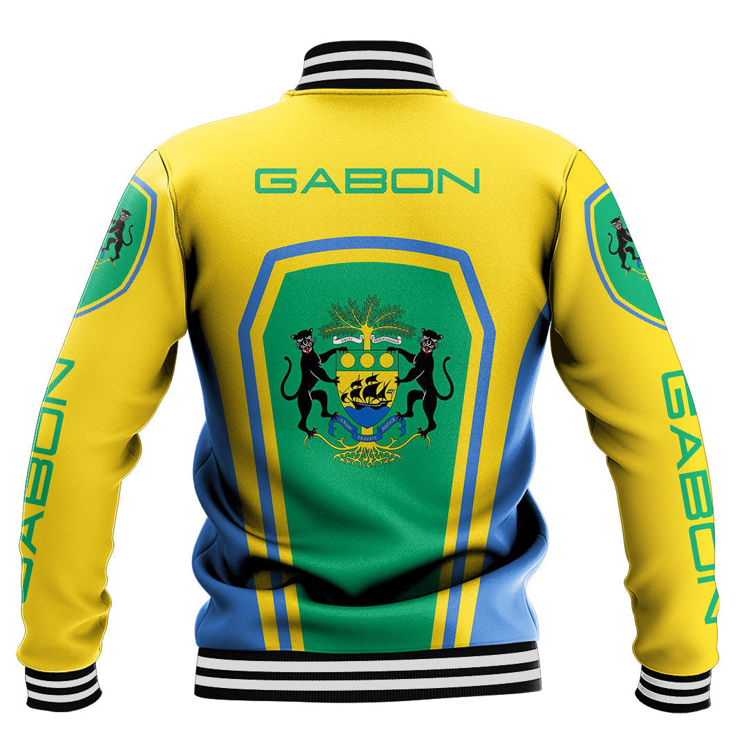 Africa Jacket - Gabon Formula One Style Baseball Jacket