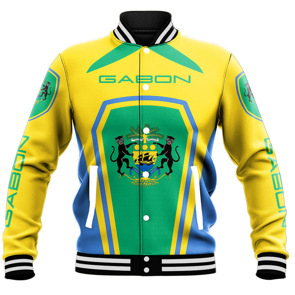 Africa Jacket - Gabon Formula One Style Baseball Jacket