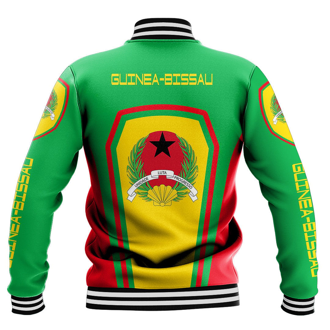 Africa Jacket - Guinea Bissau  Formula One Style Baseball Jacket