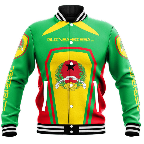 Africa Jacket - Guinea Bissau  Formula One Style Baseball Jacket