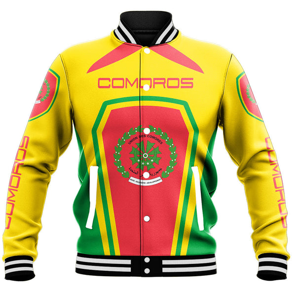 Africa Jacket - Comoros Formula One Style Baseball Jacket