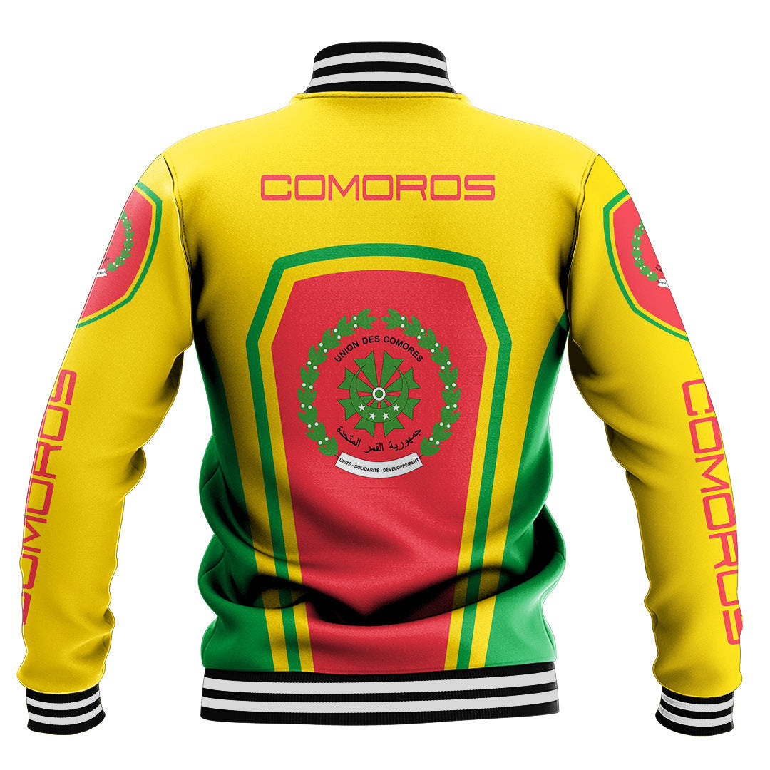 Africa Jacket - Comoros Formula One Style Baseball Jacket