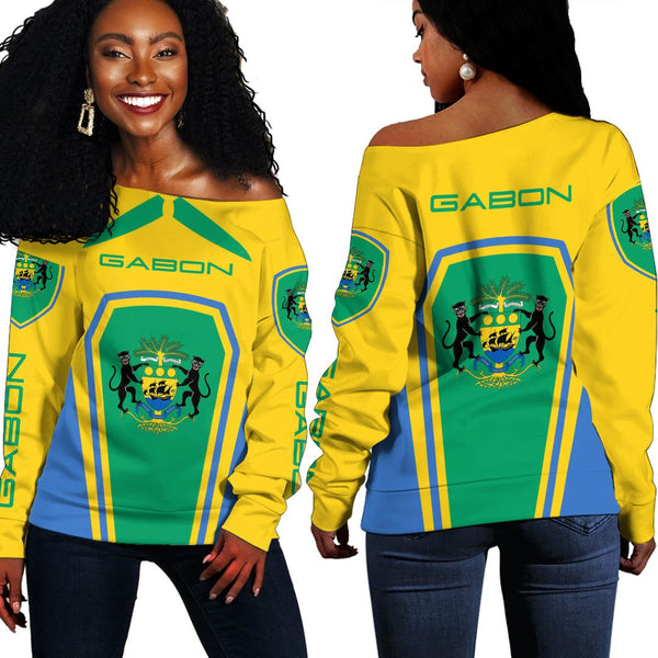 Gabon Women's Off Shoulder Sweatshirts