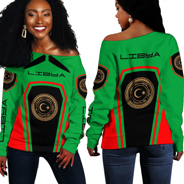 Libya Women's Off Shoulder Sweatshirts