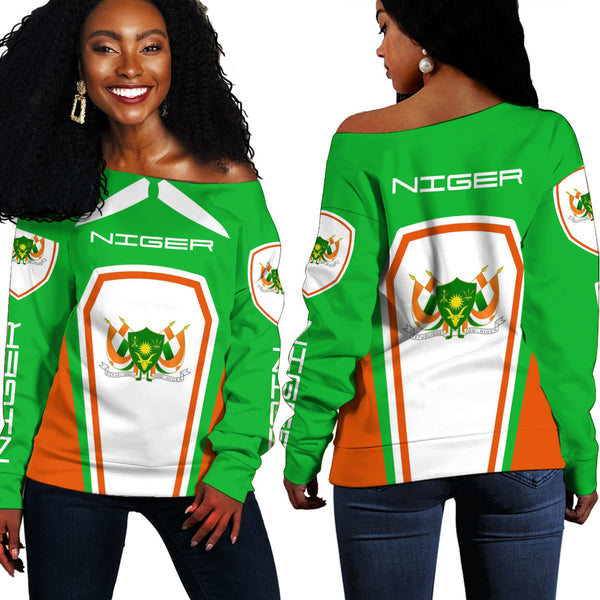 Niger Women's Off Shoulder Sweatshirts