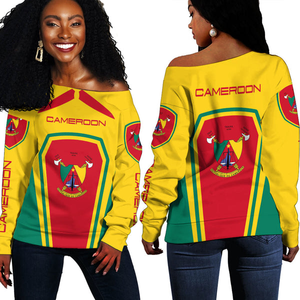 Cameroon Women's Off Shoulder Sweatshirts