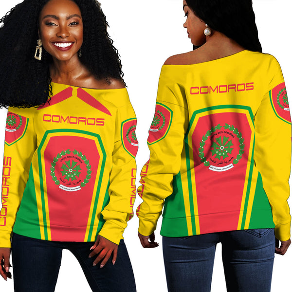 Comoros Women's Off Shoulder Sweatshirts