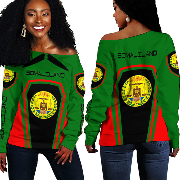 Somaliland Women's Off Shoulder Sweatshirts