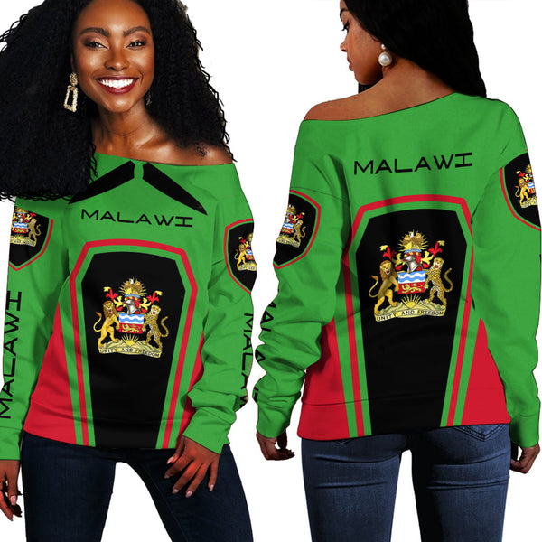 Malawi Women's Off Shoulder Sweatshirts