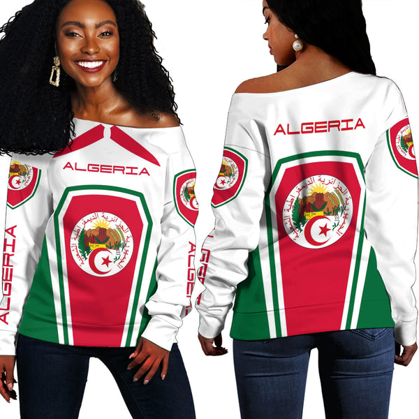 Algeria Women's Off Shoulder Sweatshirts