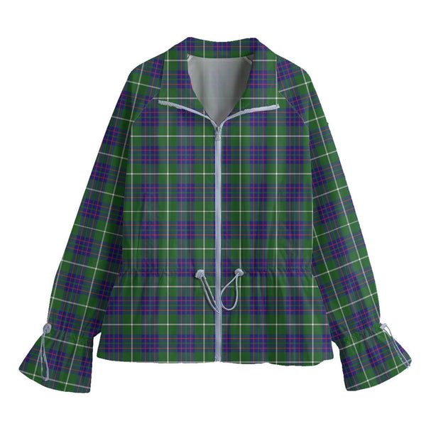 MacIntyre Hunting Modern Tartan Plaid Lapel Collar Jacket Waist Elastic