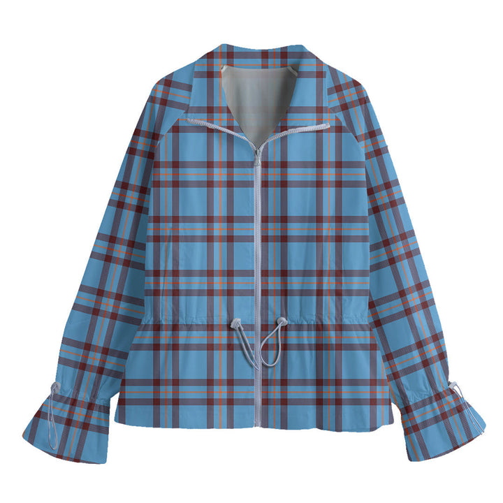 Elliot Ancient Tartan Plaid Lapel Collar Jacket Waist Elastic