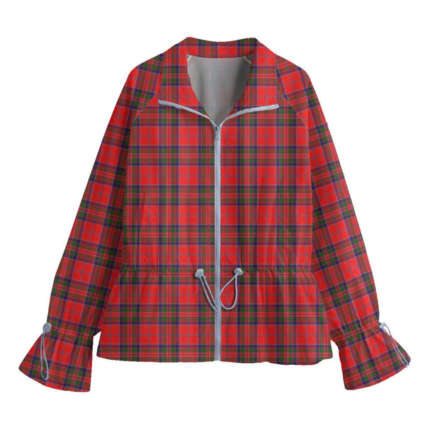 MacGillivray Modern Tartan Plaid Lapel Collar Jacket Waist Elastic