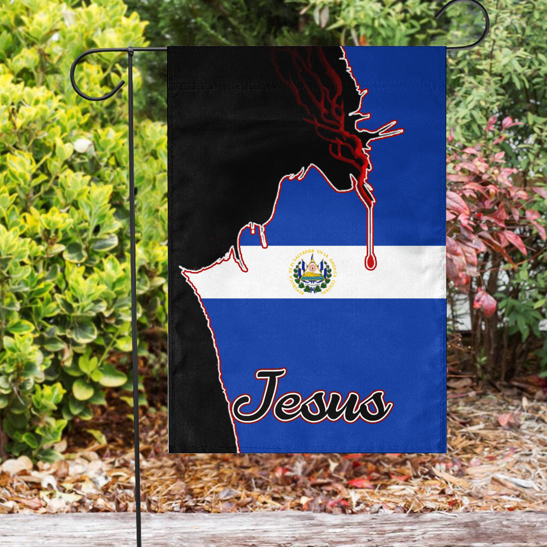 El Salvador Jesus Flag