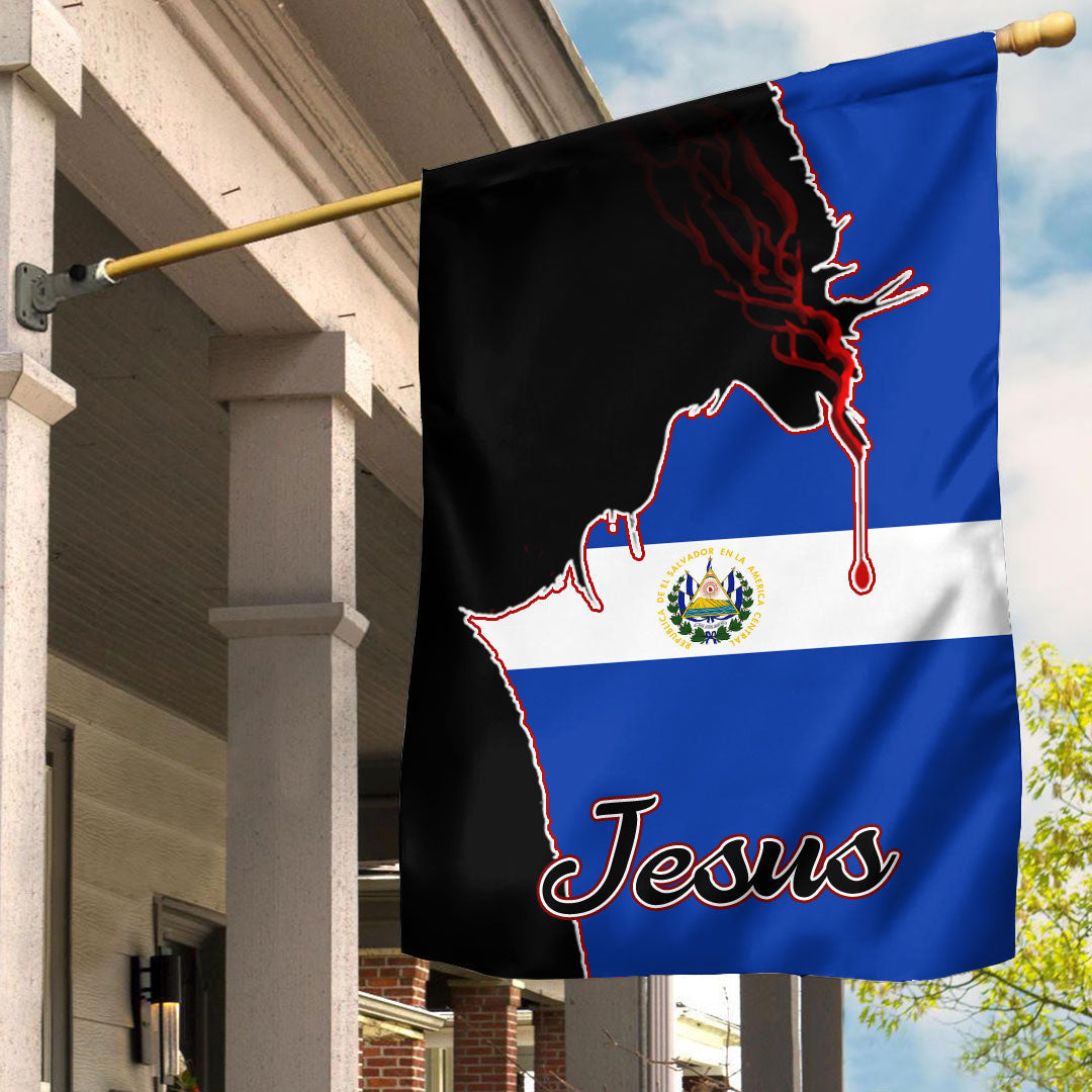 El Salvador Jesus Flag