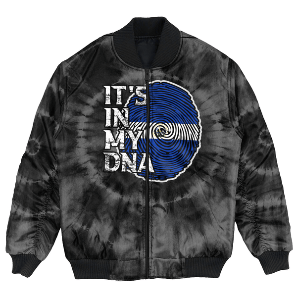 El Salvador Bomber Jacket It'S In My Dna Tie Dye Style