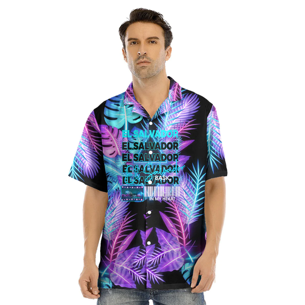 El Salvador Tropical Neon Hawaiian Shirt