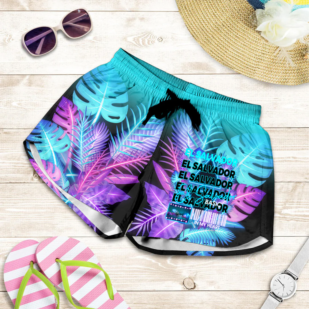 El Salvador Tropical Neon Women Short