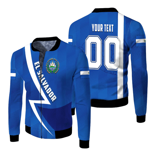 Custom El Salvador Sport Football Fleece Winter Jacket