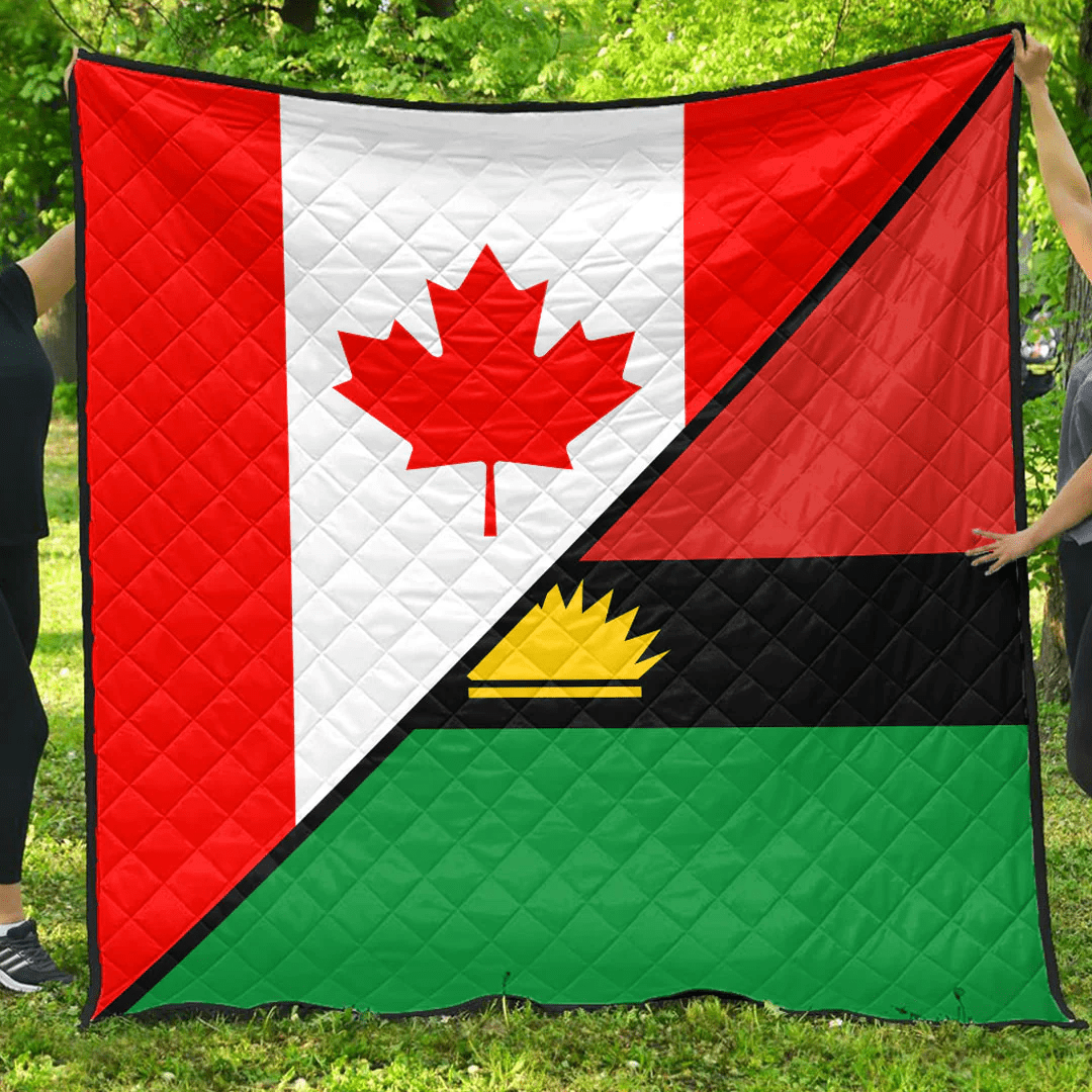 Biafra With Canada Flag Premium Quilt