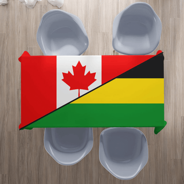 Ethiopia Of The Benishangul Gumuz Region With Canada Flag Tablecloth