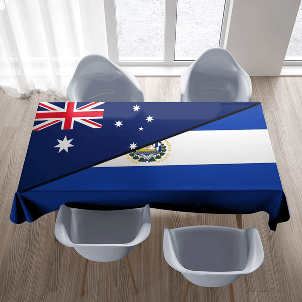 El Salvador With Australian Flag Tablecloth