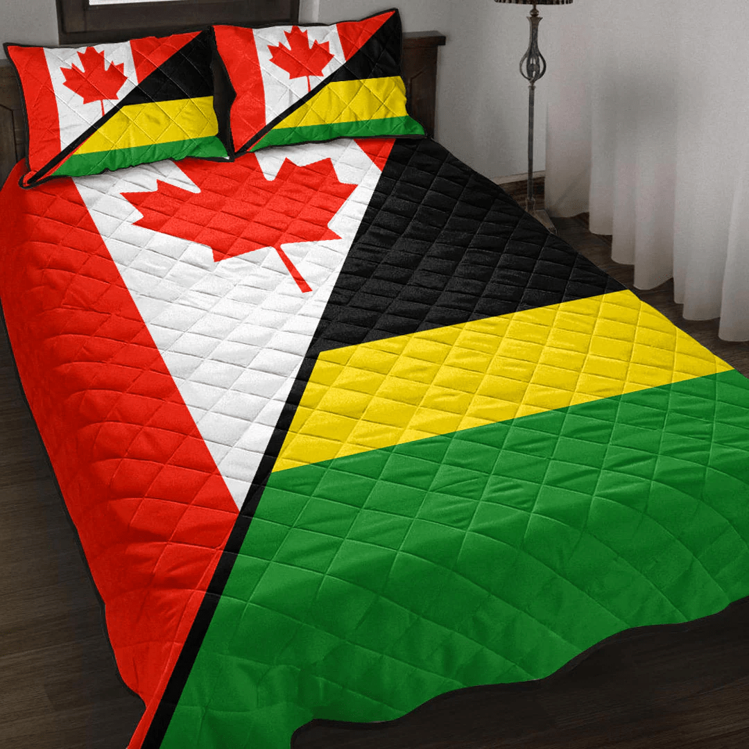 Ethiopia Of The Benishangul Gumuz Region With Canada Flag Quilt Bed Set