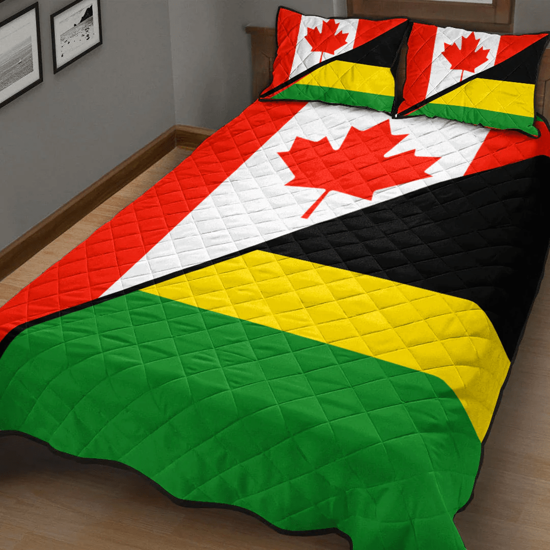 Ethiopia Of The Benishangul Gumuz Region With Canada Flag Quilt Bed Set