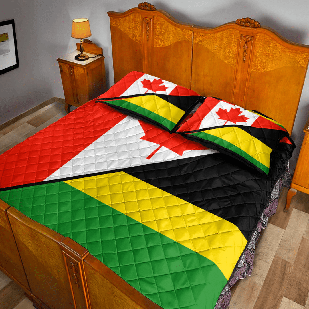 Ethiopia Of The Benishangul Gumuz Region With Canada Flag Quilt Bed Set