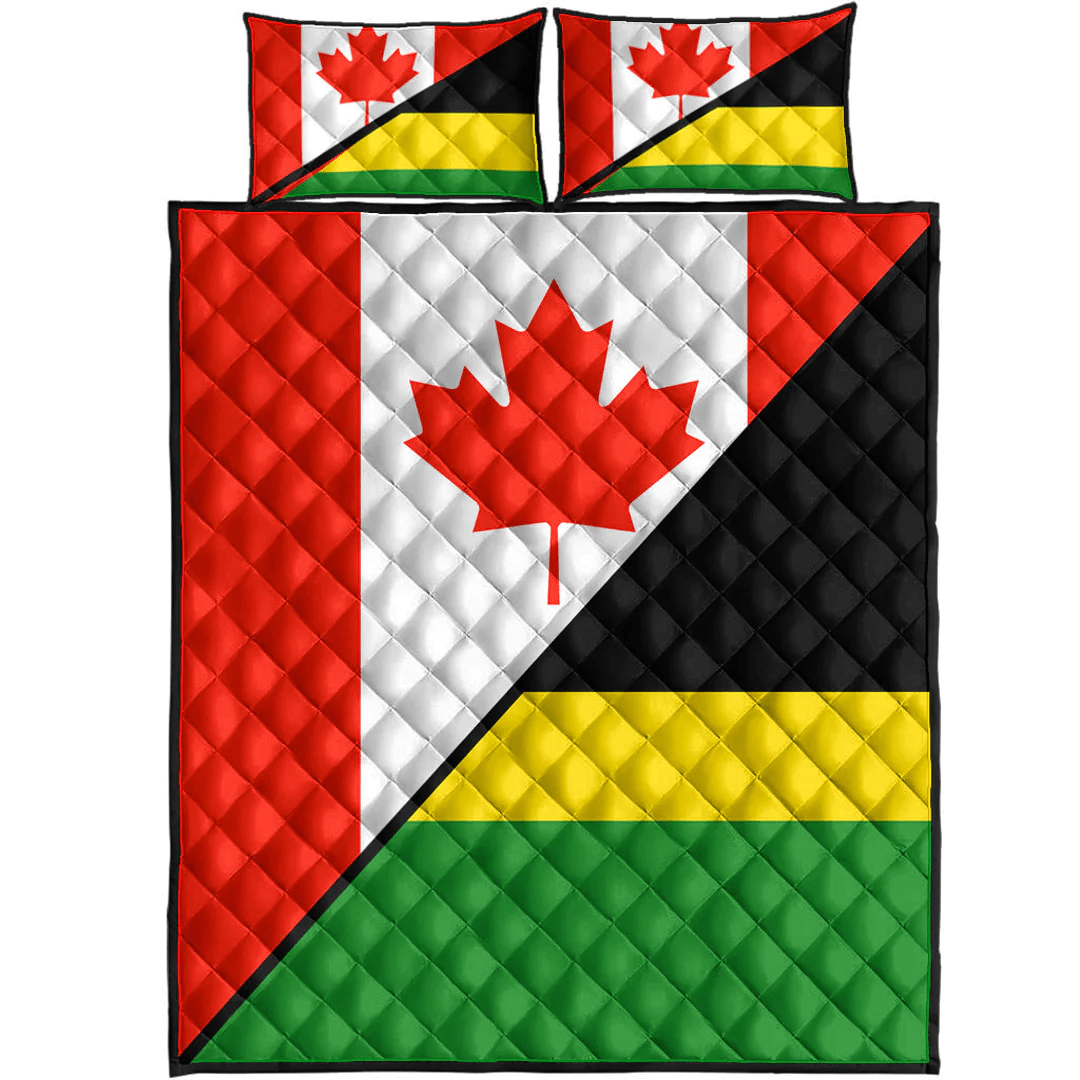 Ethiopia Of The Benishangul Gumuz Region With Canada Flag Quilt Bed Set