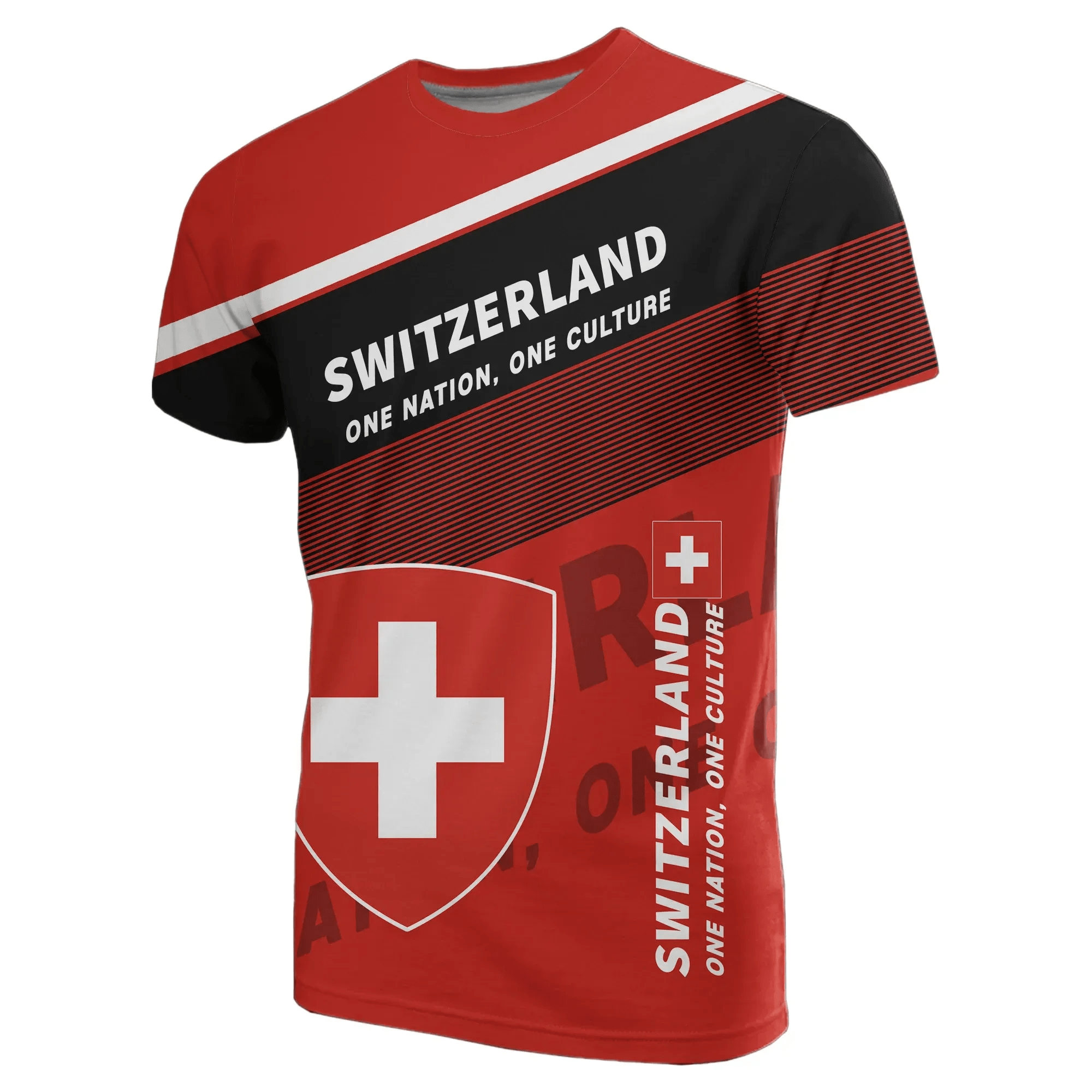 Switzerland T Shirt Flag Motto Special Style