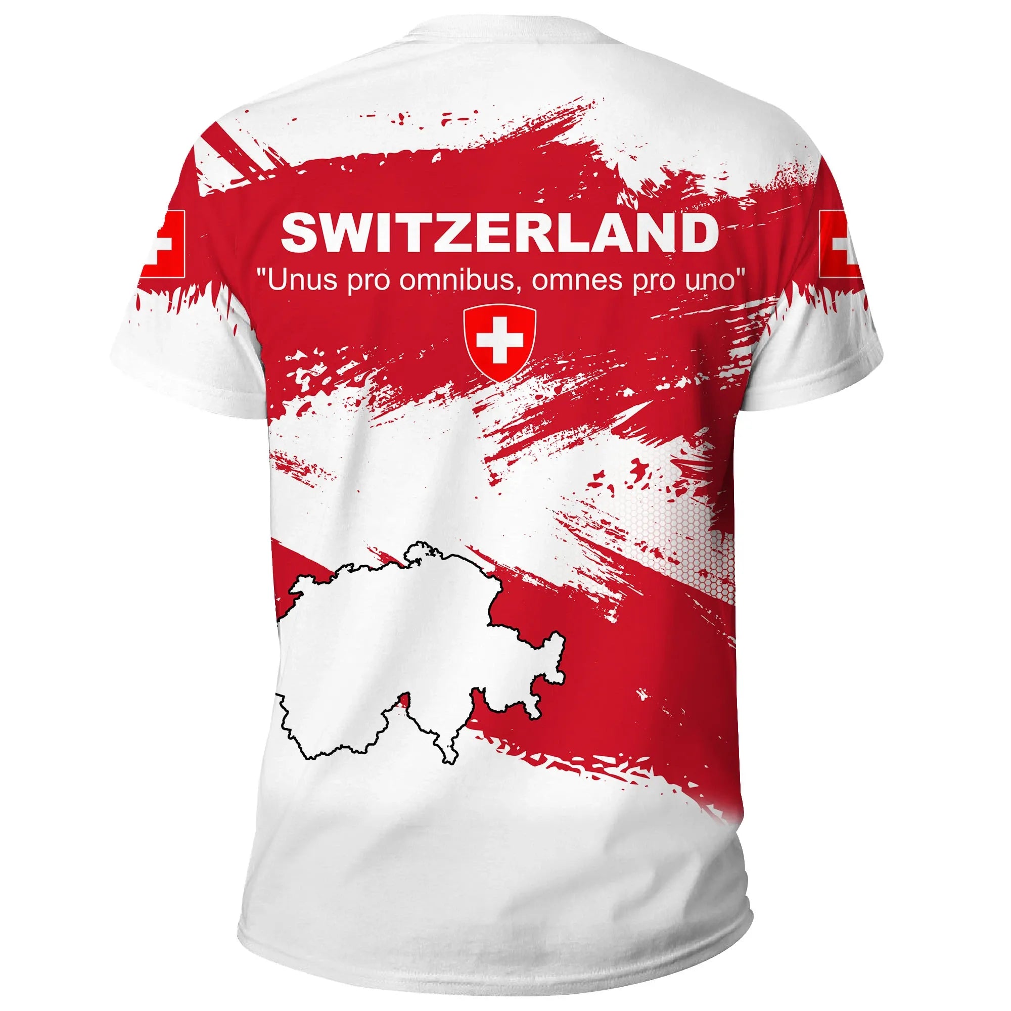 Switzerland T Shirts Switzerland Flag Brush