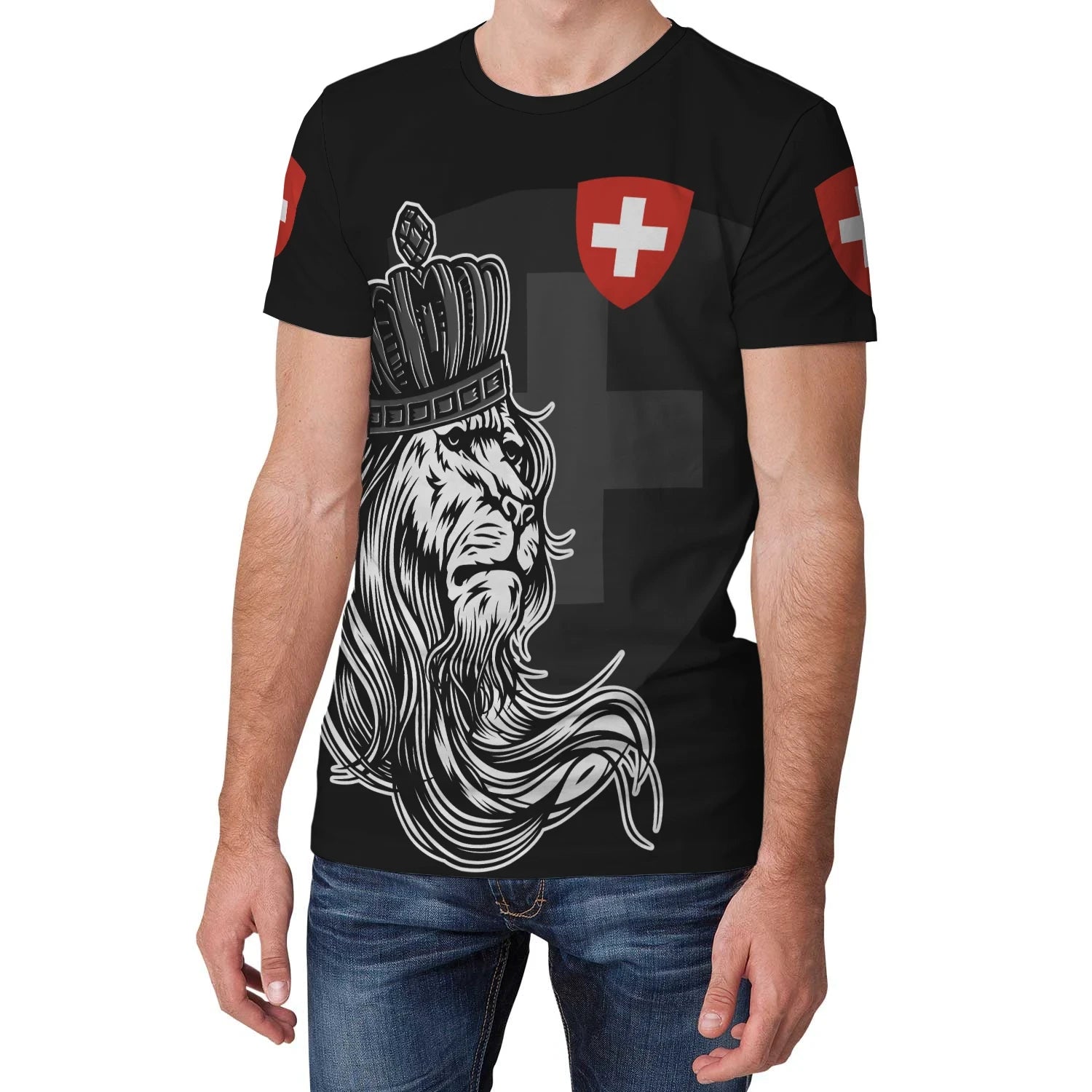 Switzerland T Shirt Lion With Crown