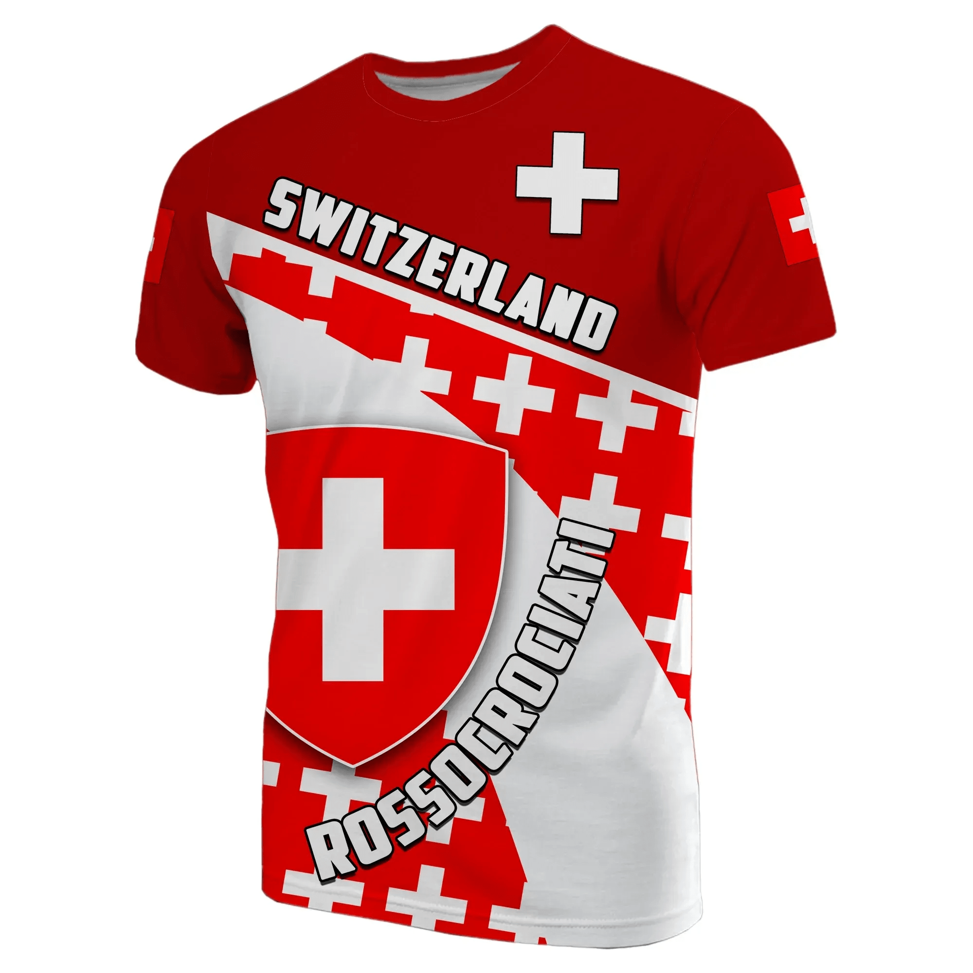 Switzerland T Shirt Rossocrociati Football Style