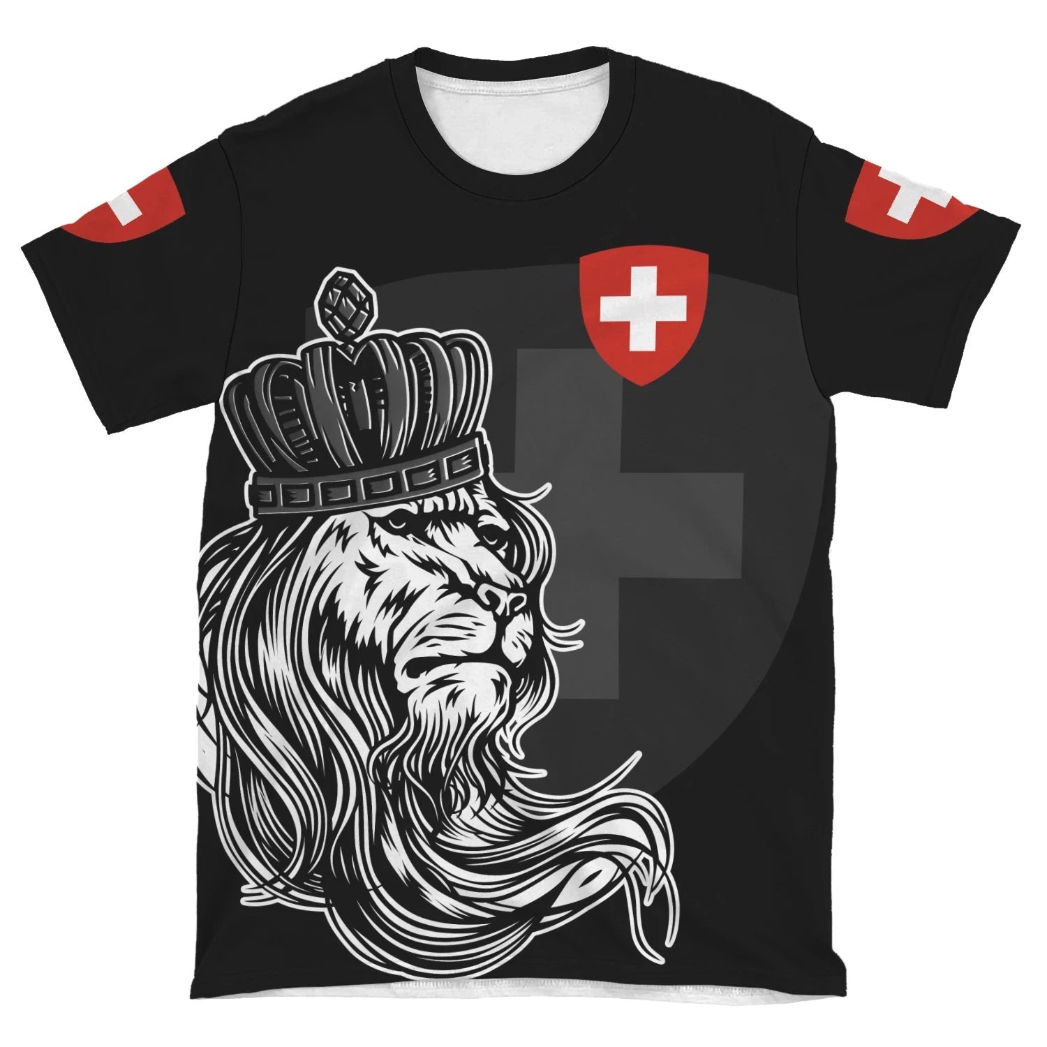 Switzerland T Shirt Lion With Crown