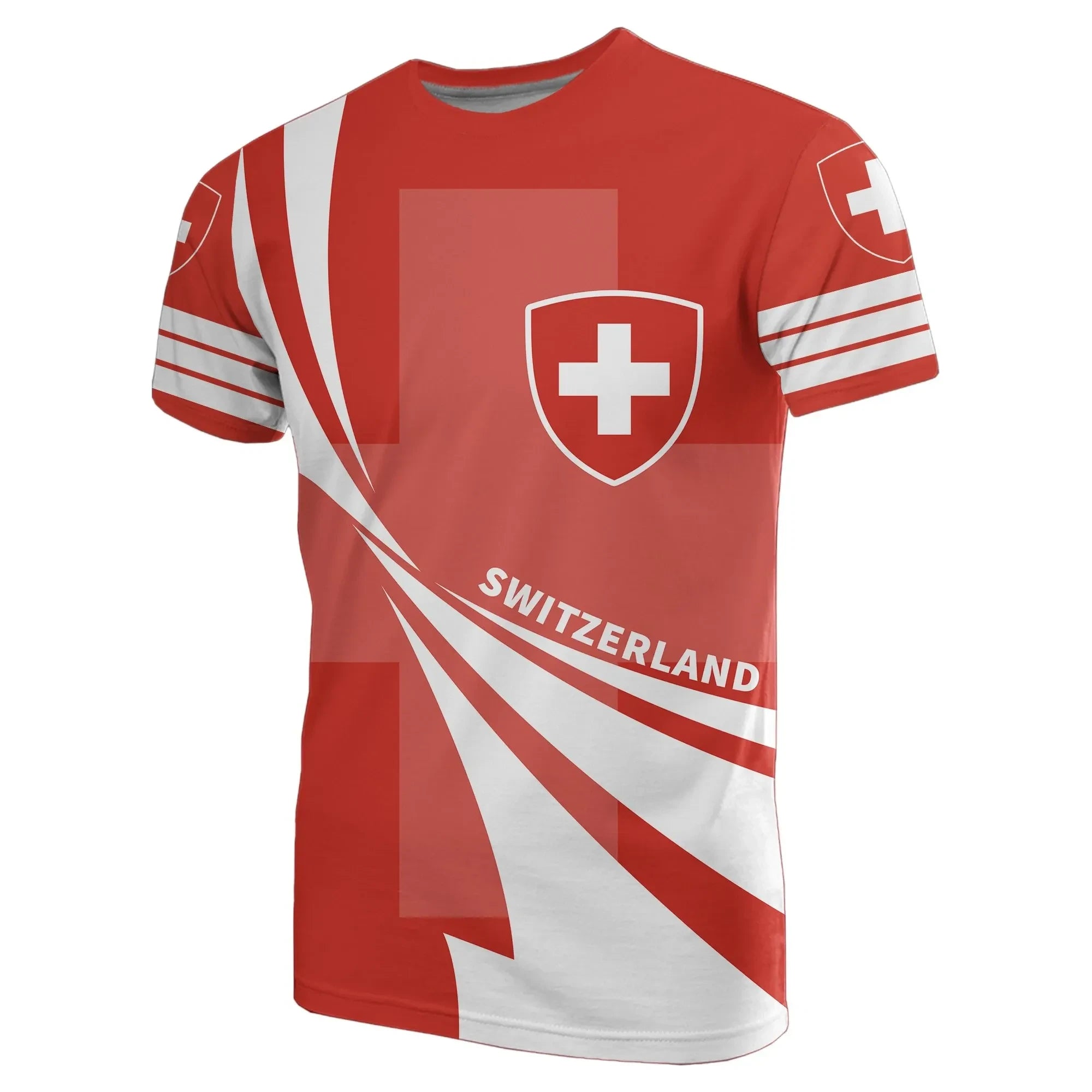 Switzerland T Shirt Flag Doma Style J3