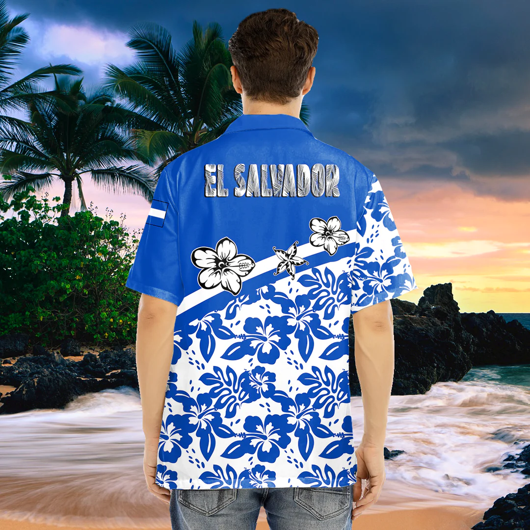 Hawaii Shirt El Salvador Summer Flower Pattern