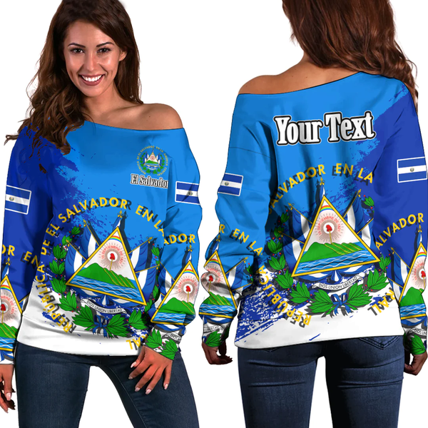 El Salvador Special Women Off Shoulder Sweatshirt