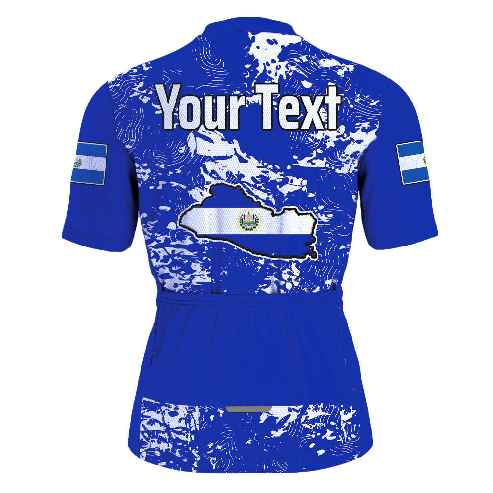 Men Cycling Jersey El Salvador Flag Map