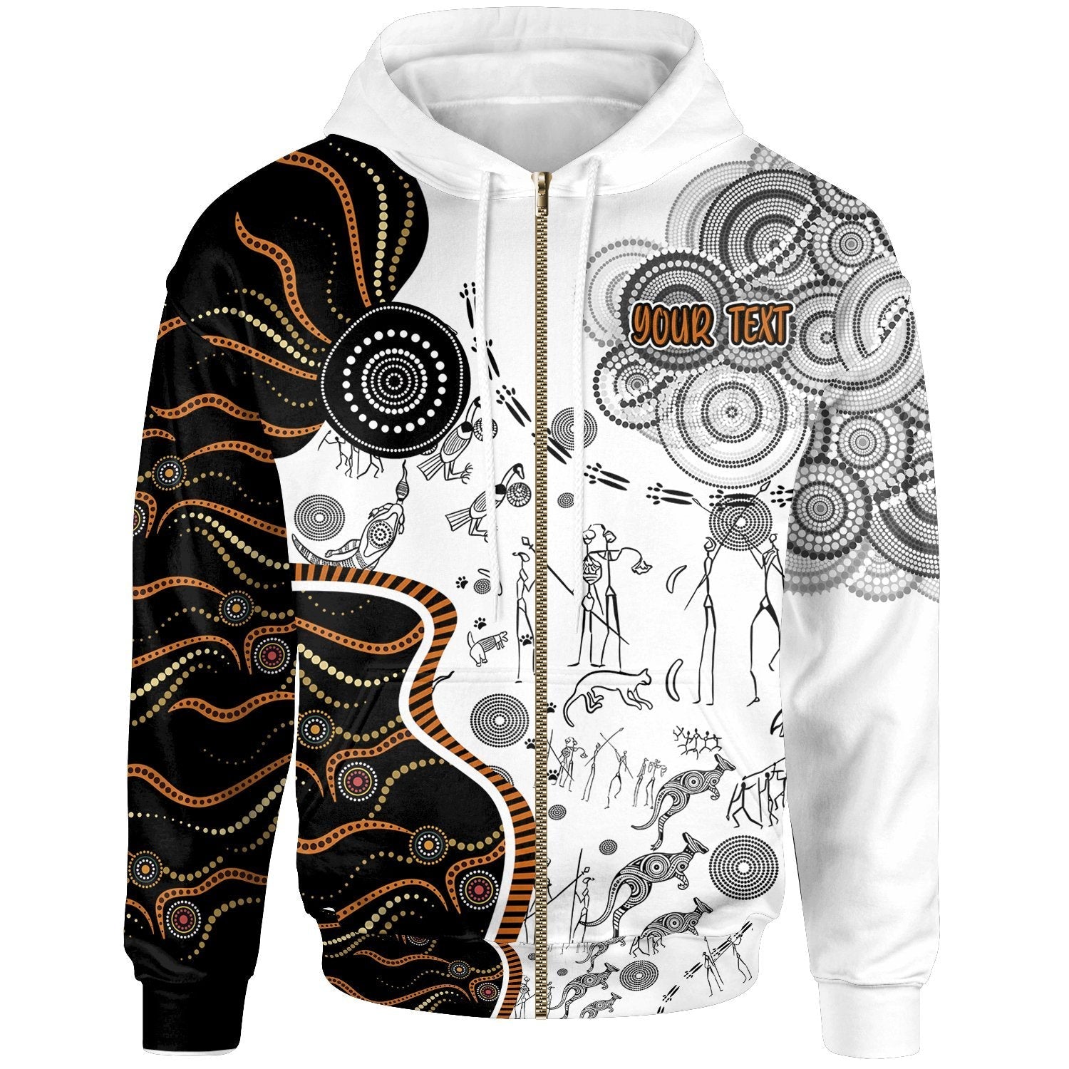 (Custom) Naidoc Week 2022 Zip Hoodie - Aboriginal Story