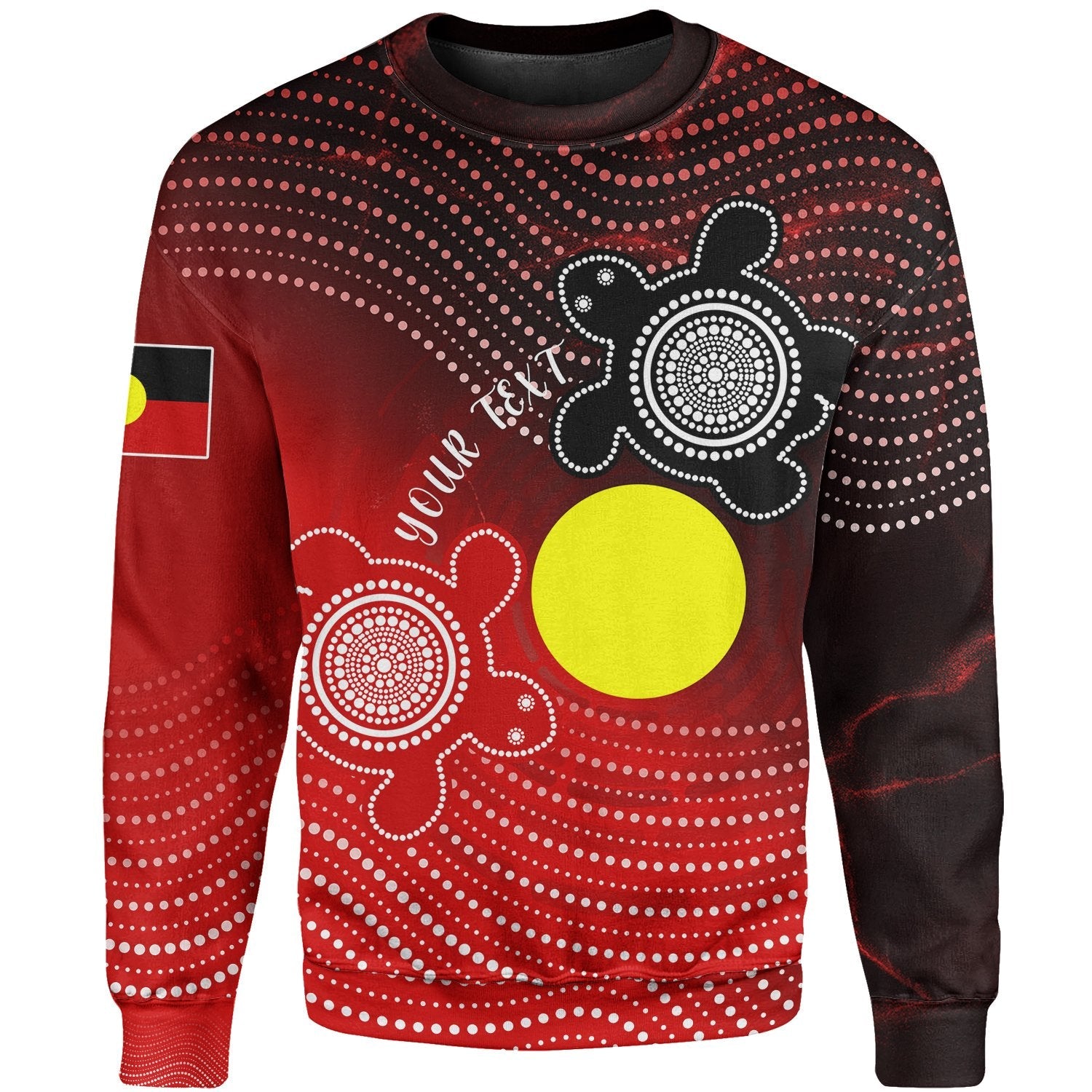 (Custom) Aboriginal Sweatshirts - Indigenous Circle Dot Painting Style