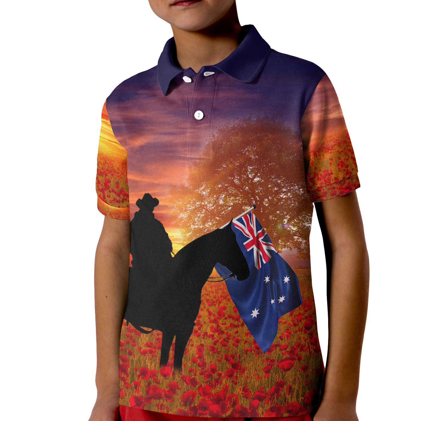 Anzac Polo - Anzac Day 2022  Lest We Forget Kid Polo Shirt