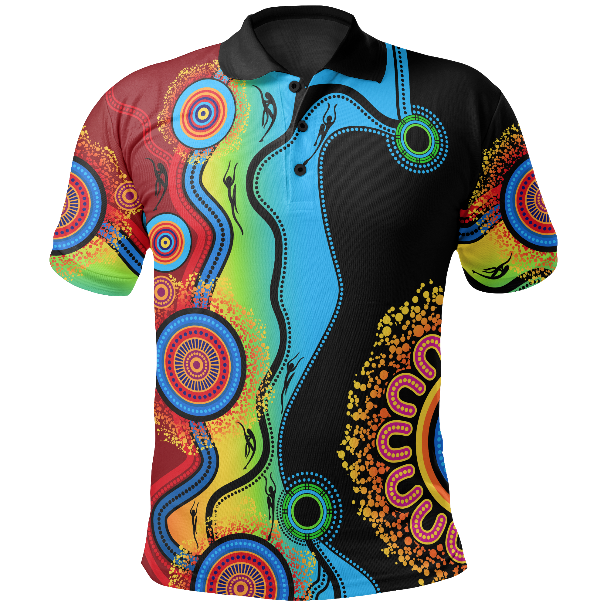 Aboriginal Polo - Blue Dream Polo Shirt