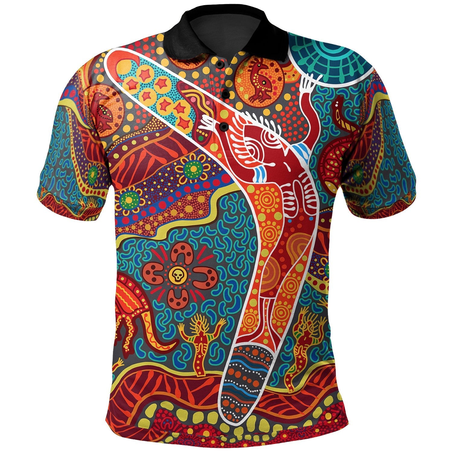 Aboriginal Polo - Indigenous Boomerang Polo Shirt