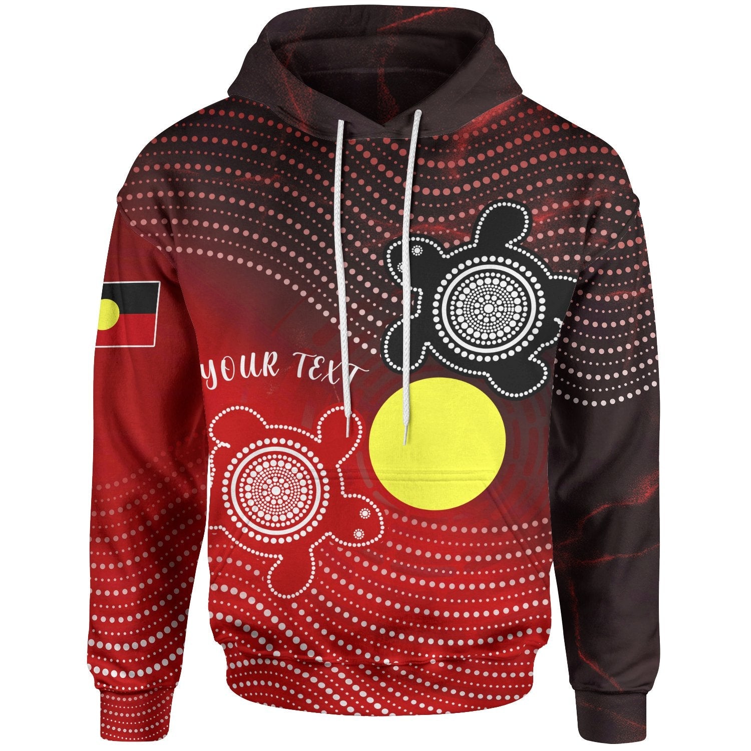 [Custom] Aboriginal Hoodie - Indigenous Circle Dot Painting Style -