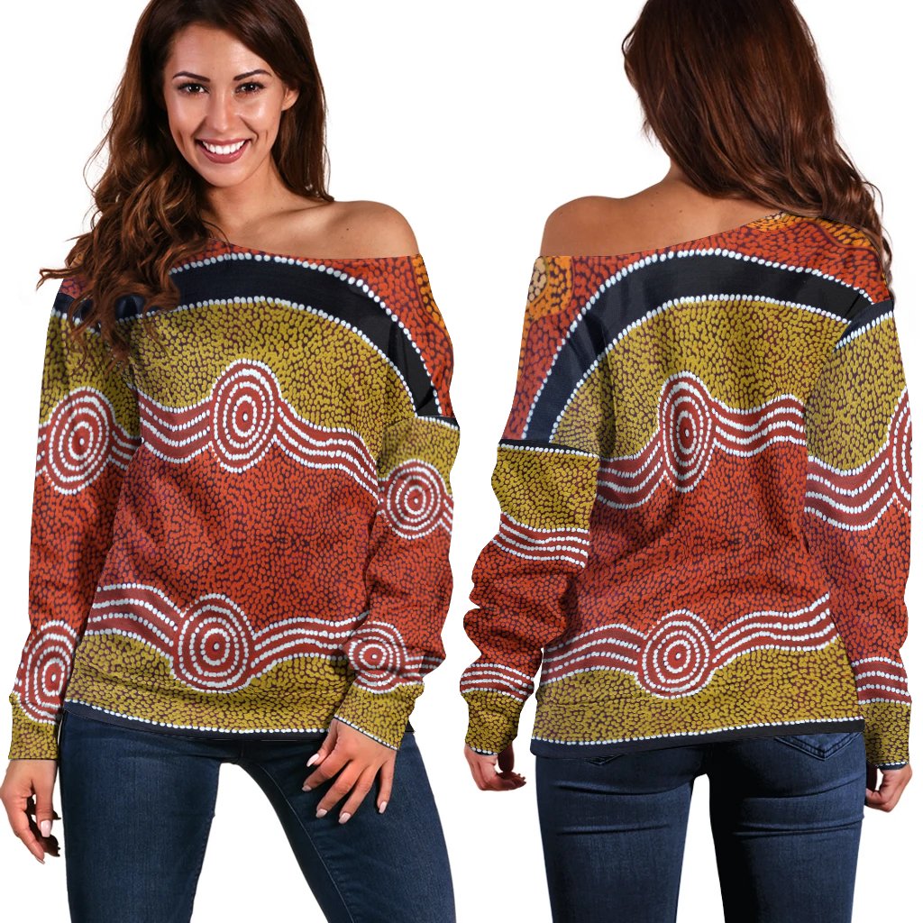 Off Shoulder HandBag - Aboriginal Dot Style