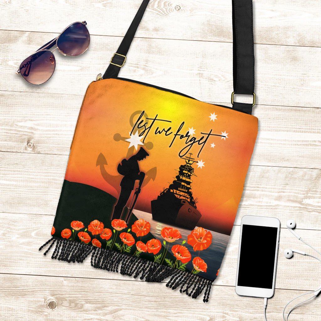 Anzac Boho Handbag - Australian Navy Anzac