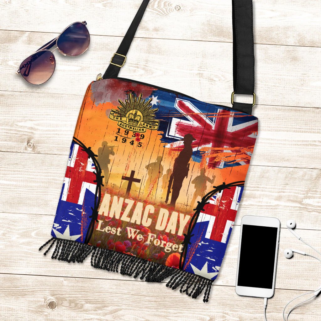 Australia Anzac Day 2022 Boho Handbag - Anzac Day Commemoration 1939 - 1945 V2